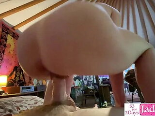 Submissive Cowgirl Riding Without Condom - Take off the Condom Pmv Clip