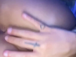 Tattooed goth slut watch her moan in every thrust of her dildo