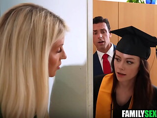 Cuckold step mom watching step dad fucking step daughter