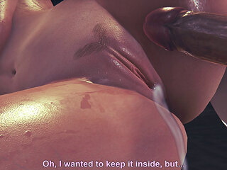 Superwoman Missionary Fuck - Tight Pussy Close-Up - Massive Cum Floods Her Hole (3D Hentai)