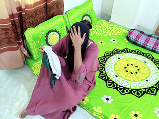 Hijab Stepmom managed her stepson for a sweet fuck__Desi bangla xxx