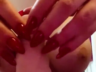 Dildo Enters Between My Breasts and Suck