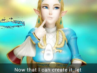 Royal Training - Zelda has made a floating light and is masturbating and fucking herself