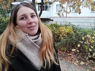 College Girl Fucked Hard at Campus Entrance - SweetAndFlow POV Public Sex