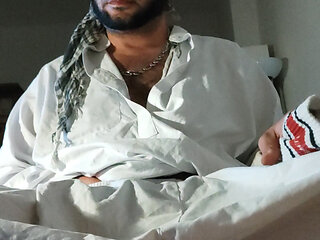 Dirtyjunkbro Dressed in Afghan Clothes, Cover Socks Piss in and Piss Drink