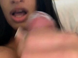 Feminine blonde ladyboy with big tits suck cock and analed