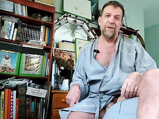 You See Pops Big Floppy Cock and Man Sack in His Robe