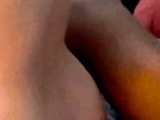 Close up big cock handjob