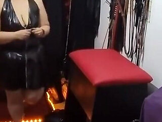 Piss Drenched Masked Slave Worships Dominant Brunette Goddess