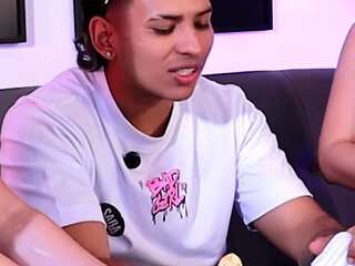 Hot Challenges with Two Very Beautiful Latinas in Bikinis