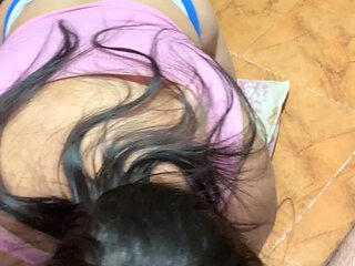 POV big ass stepsister seduces me in the kitchen