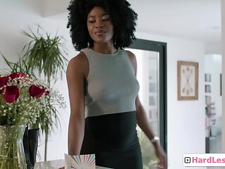 Ebony hottie gives relaxing massage to her white room mate and more - Olive Glass, Nicole Kitt