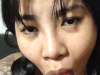 Asian petite whore lives to squirt on her boyfriends juicy cock