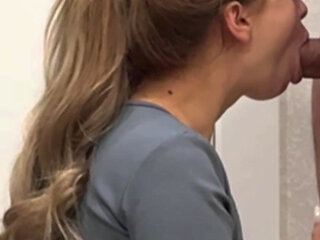 Cheating GF Sucks My Cock and Takes a Facial