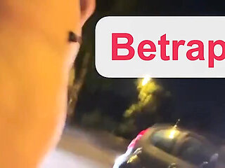 Busted naked walking parking