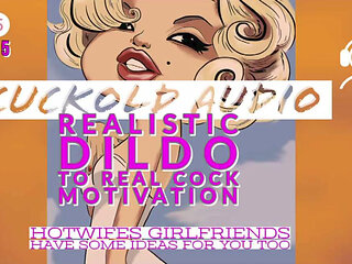 Pt5 realistic dildo to a real mans cock practice makes perfect