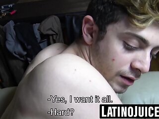 Handsome Latino deepthroats before rough anal