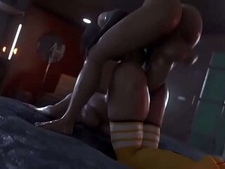 Ada Wong fucks Claire Redfield with big cock in 3D animation