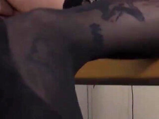 Tattooed secretary fucked by boss