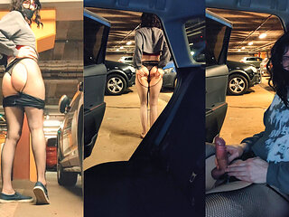 Risky Flashing and Cumshot in an Underground Parking Lot