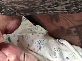 Stepmom Gets a Mouthful of Cum After My Dick Wank