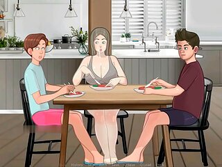 Big boobs, kitchen fuck, sloppy bj