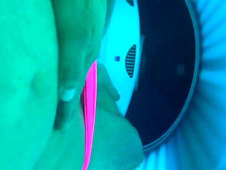 Naughty fun in tanning salon
