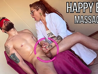 Ruiva Safada em Massagem Er&oacute_tica com Ele Vendado e Boquete Selvagem Cheio de Tes&atilde_o