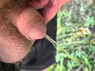 Me pissing in the woods summer 2022