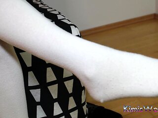 White Overknees & Nylon Play in Loafers - Subtle Sock Layering Fun
