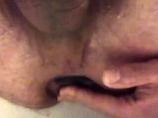 Big Glass Butt Plug Anal Gaping with a Twink