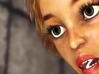 Cuffed sexy blonde with many boobs gets fucked rough by a huge black cock in the prison