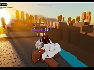 Follando a una desconocida en roblox