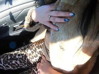 Milfycalla Rough Sex Blowjob in Leather & Stockings - Episode 28 Outdoor POV Fuck