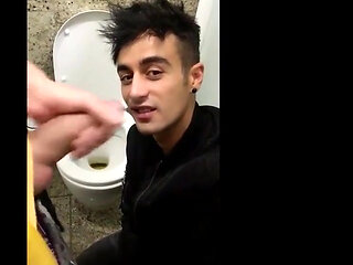 Someone Came, but at the Second Time He Finally Swallows Public Toilet