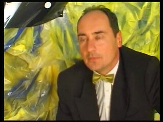 Wet and messy slut wearing stockings and lingerie gets slammed