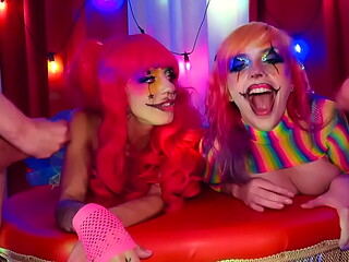 Cock Crazed Clown Couple Swap