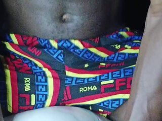 MUSCULAR BLACK MALE HUMPING PILLOW HORNY FOR FUCK