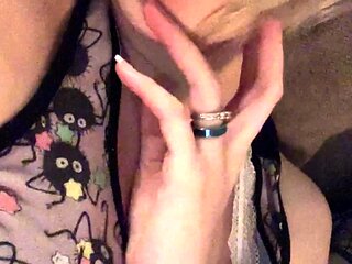 Sexy blonde chick solo masturbation with dildo