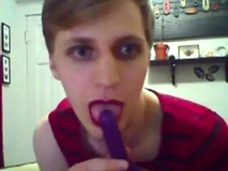 Twink Crossdresser Cums Hard
