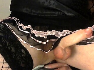 Multiple Orgasms Amateur Crossdresser Cums Hard
