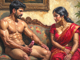 Bhabhi threesome sex with her neighbour uncle and his brother