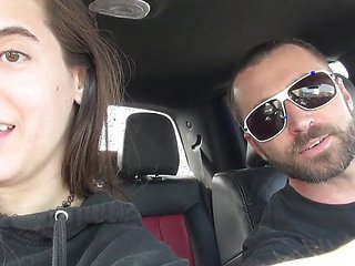DTFSluts - Had sex in the car  with  Abbie Maley and Ja...