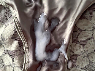 Cum on my wife's panties 14