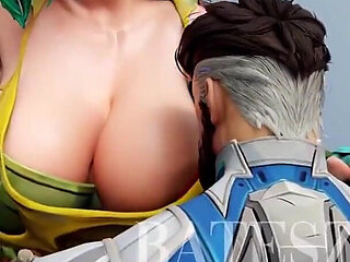 Rouge Uses Her Special Ability to Grow Big Fucking Breasts as Reed Richards Watches