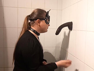 Kneeling Sissy Enjoys BBC