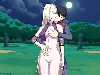 Sultry anime babe Hinata in steamy cartoon sex scenes