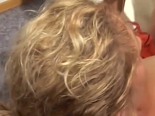 Curly Blonde Slut Sharon Sucking and Fucking