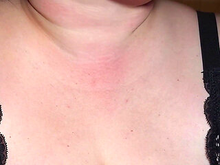 Stepmom to Fuck Her Huge Mouth Then Covers with a Huge Ejaculation of Sperm Over Her Tits