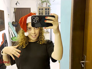 J&aacute_ pensou ganhar minha bucetinha de natal? Me masturbei at&eacute_ esguichar (Squirt)